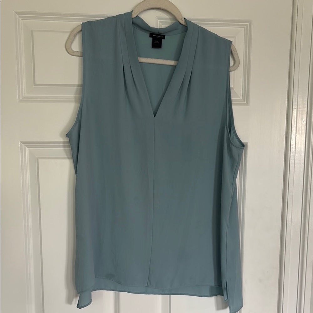 Ann Taylor Blue Blouse Elegant Top